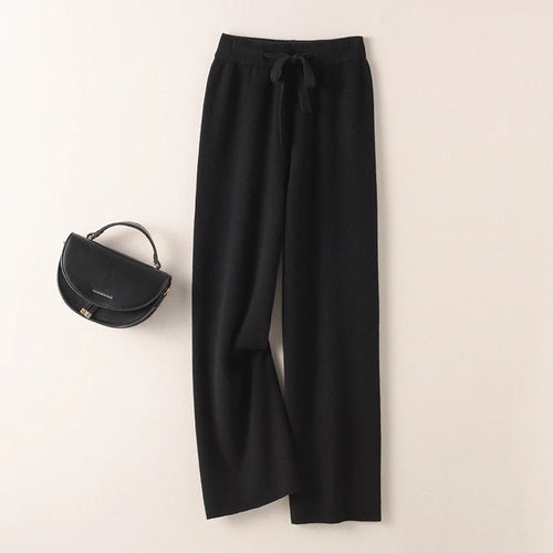 BELIARST Cashmere pants ladies high waist wide leg pants casual