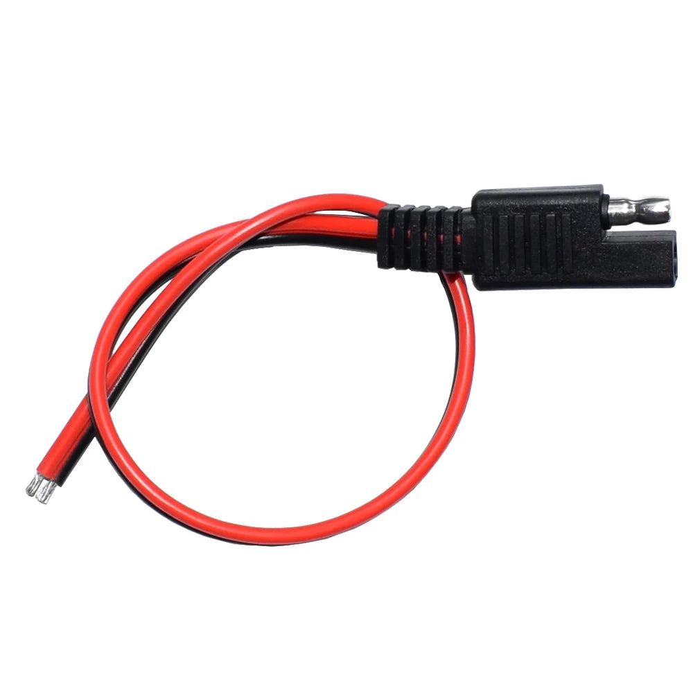 5 PCS SAE Power Automotive Extension Cable 18AWG 30CM 2 Pin with SAE