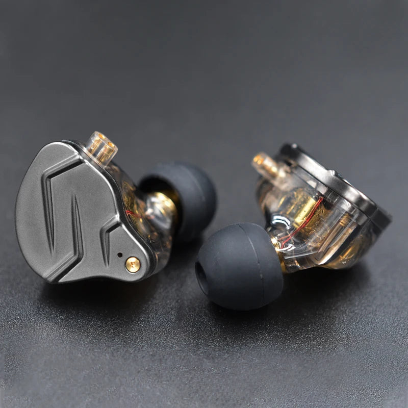 KZ ZSN PRO 1BA 1DD Hybrid Drive In Ear Earphones HIFI Metal Bass