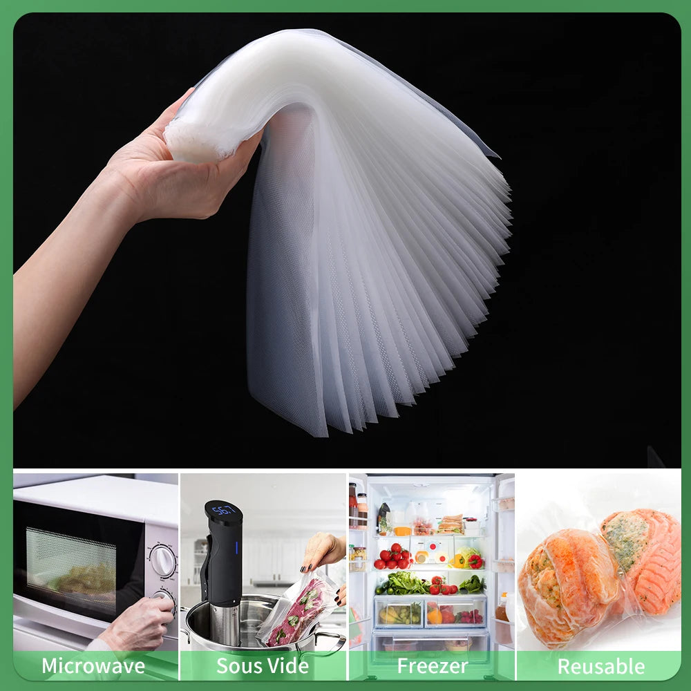saengQ Kitchen Vacuum Bags for Food Vacuum Sealer Packing Machine Food