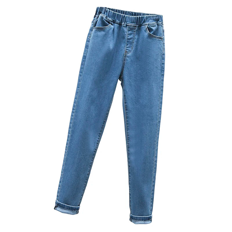 S-6XL High Stretch Skinny Jeans Sexy Clothes Women Mom Denim Pants