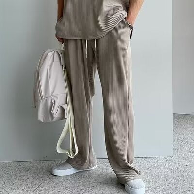 Ice Silk Men's Summer Ruffian Tracksuits Handsome Fashion Vest