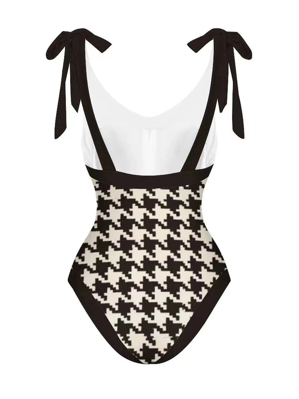 Vintage V Neck Swimsuit With Beach Dress Women 2024 One Piece Print