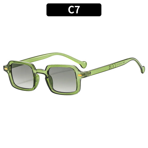 Luxurious Rectangle Sunglasses Women Oval Vintage Brand Designer