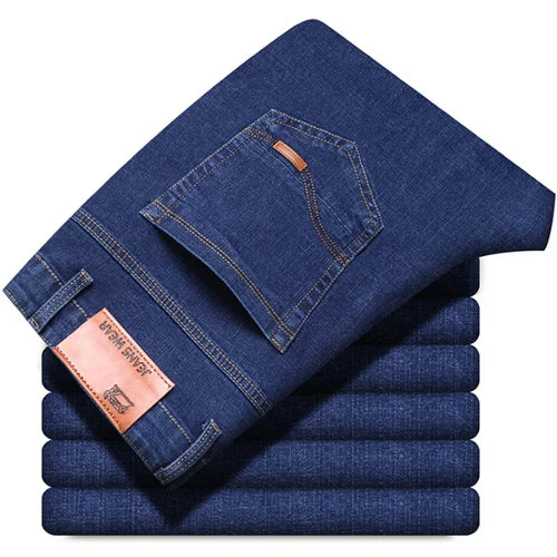 New Men Light Luxury Stretch Slim Fit Pants Comfortable Soft Business