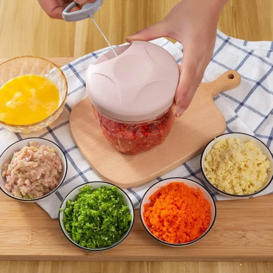 1pc Pink/Blue 500ML/900ML Household Kitchen Garlic Chopper Mashed Hand