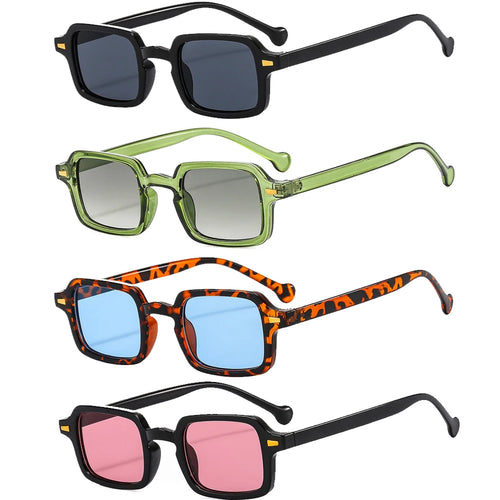 Luxurious Rectangle Sunglasses Women Oval Vintage Brand Designer
