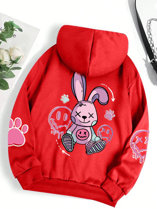 Hip Hop Street Casual Printed Female Hoodies Fashion Hoodie Oversize
