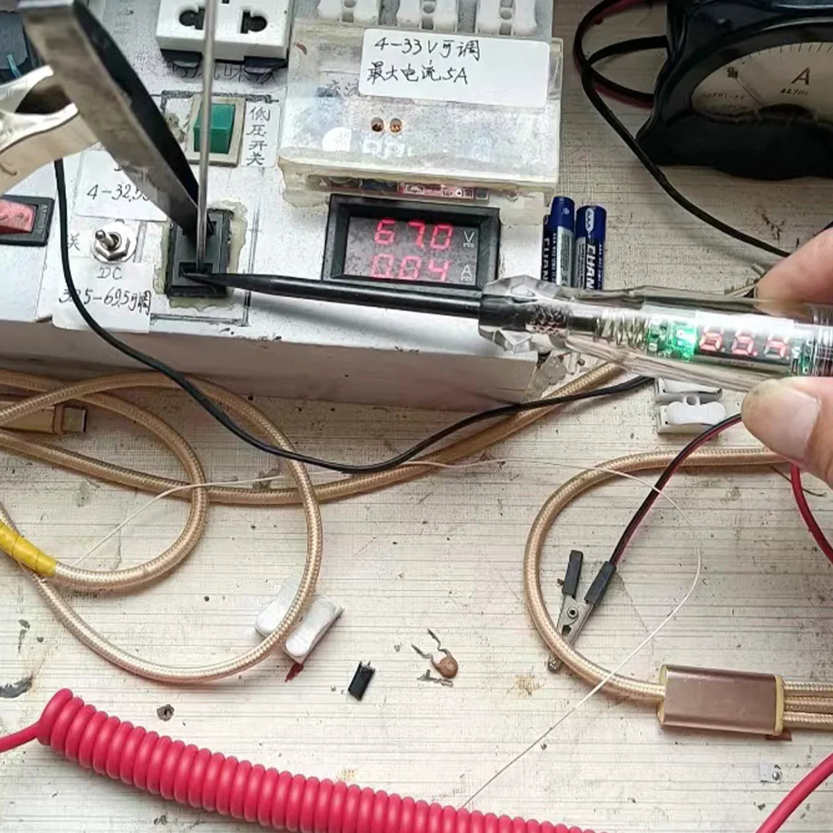 6V/12V/24V Automotive Circuit Test Pen LED Digital Voltage Display