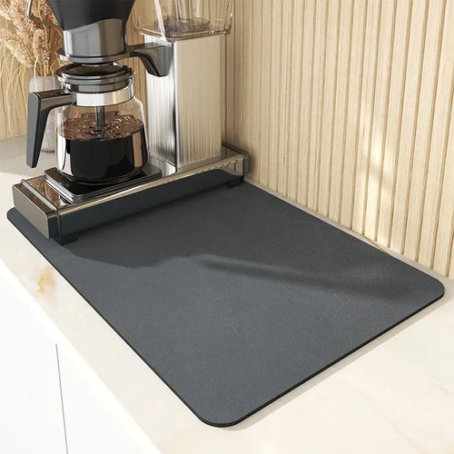 1pc Coffee Mat Coffee Bar Accessories Absorbent Dish Drying Mat For