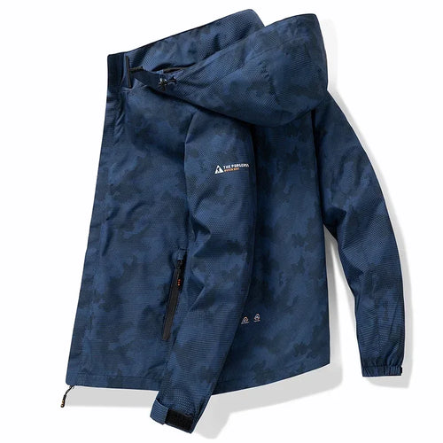 Hooded Hiking Jacket Men Outdoor Bomber Jackets Waterproof Windbreaker