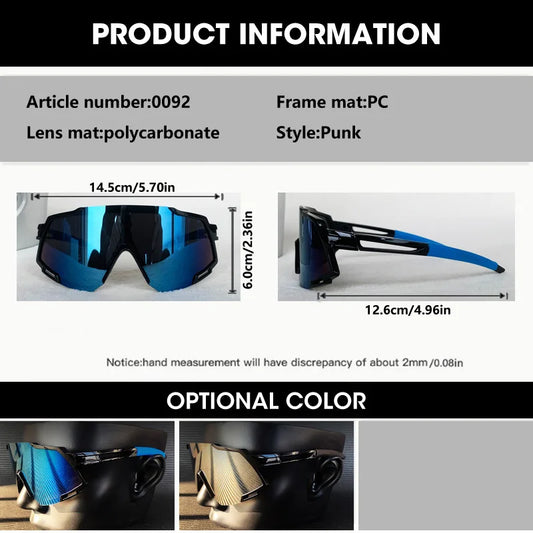 OCYCO New Rideing Oversized Steampunk Goggle Sunglasses Men Punk Sun