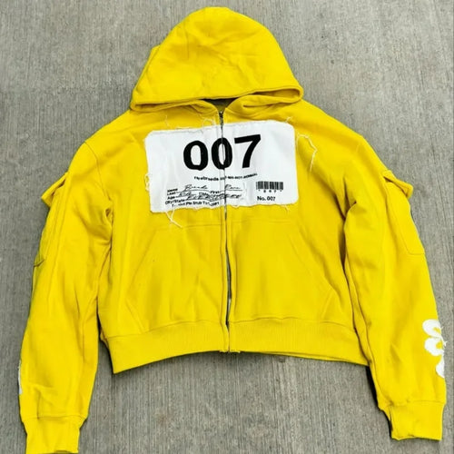 Y2k Vintage Fashion Wash Zip Up Hoodies Men Women Street Harajuku Hip