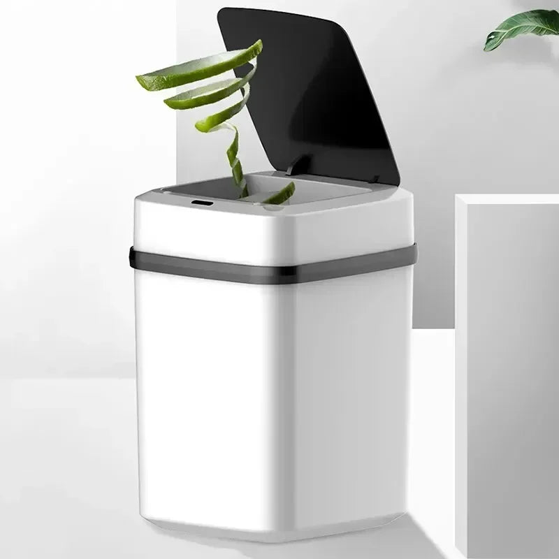 Hot Kitchen Trash Bin 13L Bathroom Touch Trash Can In The Toilet Smart