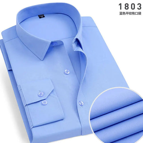 Spring New Men's Striped long-sleeved Shirt Non-ironing Anti-wrinkle