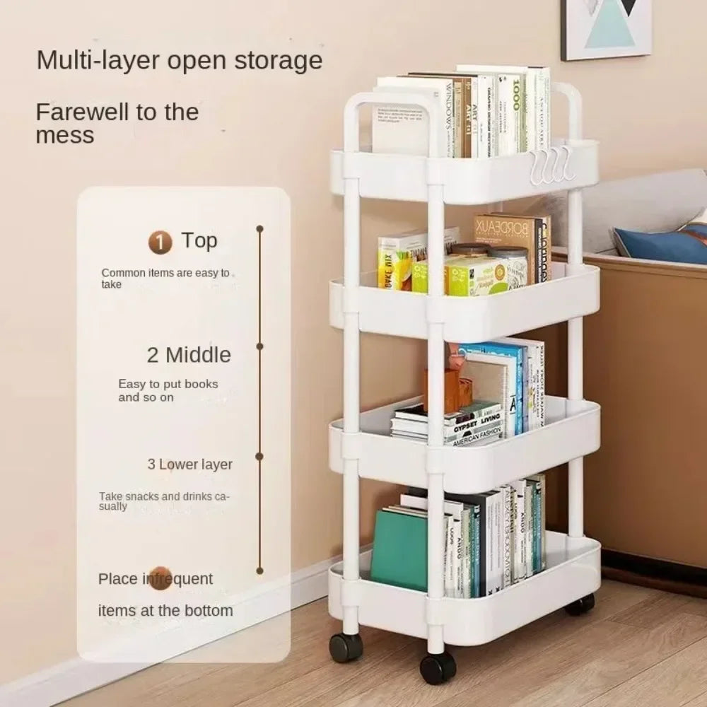 Multi-Layer Trolley Rack Kitchen Floor Bedroom Baby Snacks Mobile