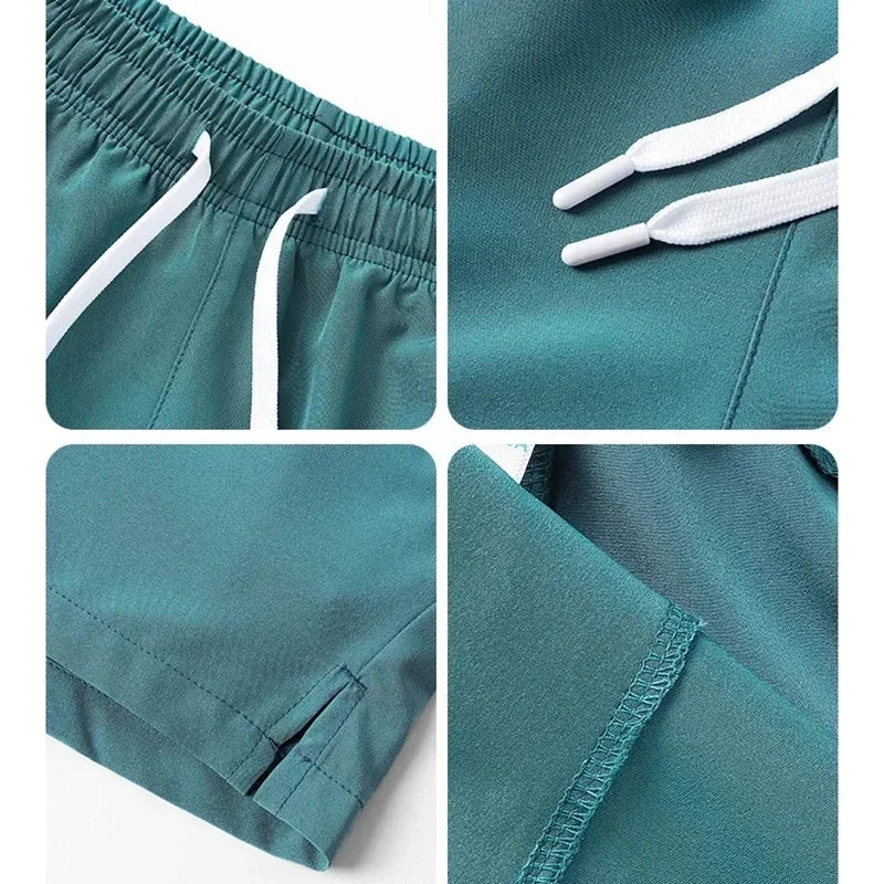 New Mens Fitness Lightweight Sweatpants Summer Casual Pockets Shorts