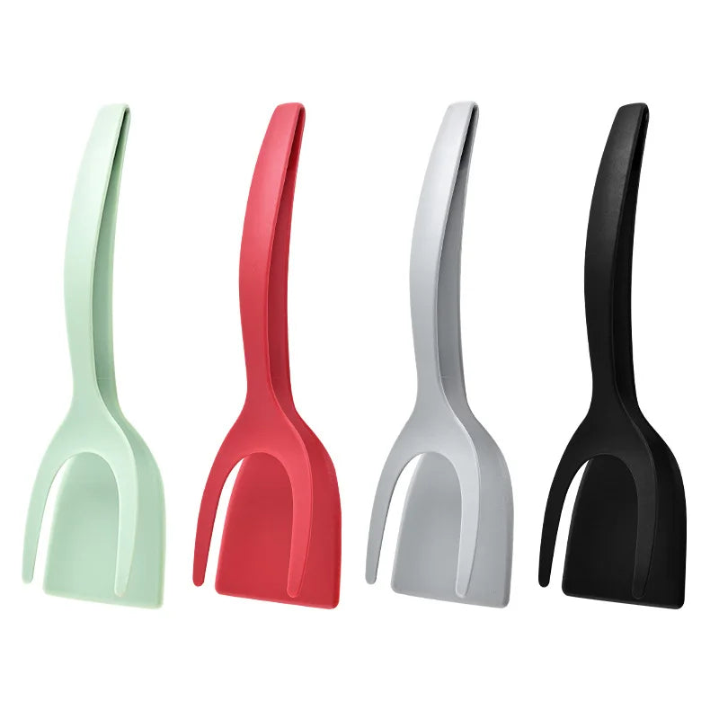 Shovel Clip Silicone Grip Flip Tongs Egg Steak Spatula Tongs Clamp