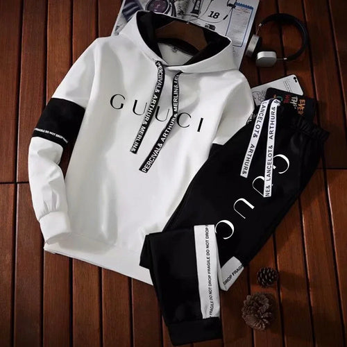 Mens Tracksuit High Quality Fashion Hooded Sweatshirt Sweatpants