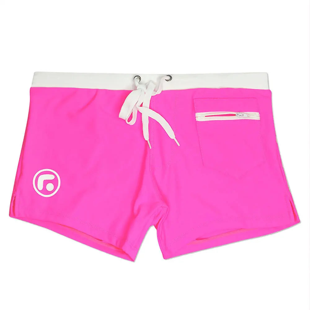 M-5XL Zipper Pocket Swimwear Men Swimming Trunks 2024 Swimsuits Man