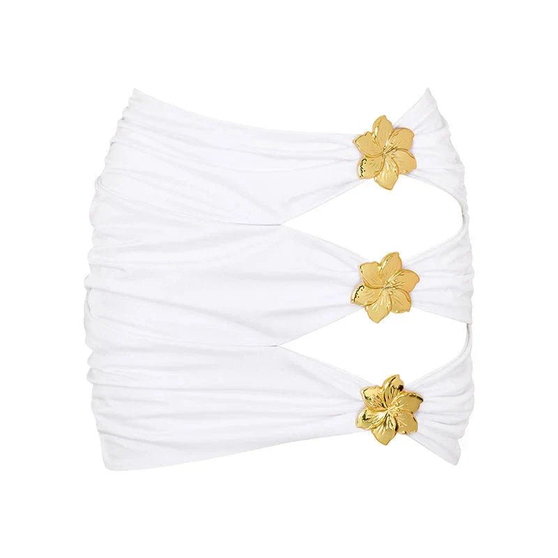 Sexy Starfish Bikini Set With Skirt Women Two-Pieces Swimsuit 2025 New High Fork Skirt Set Biquini Swimwear For Girl Clothing