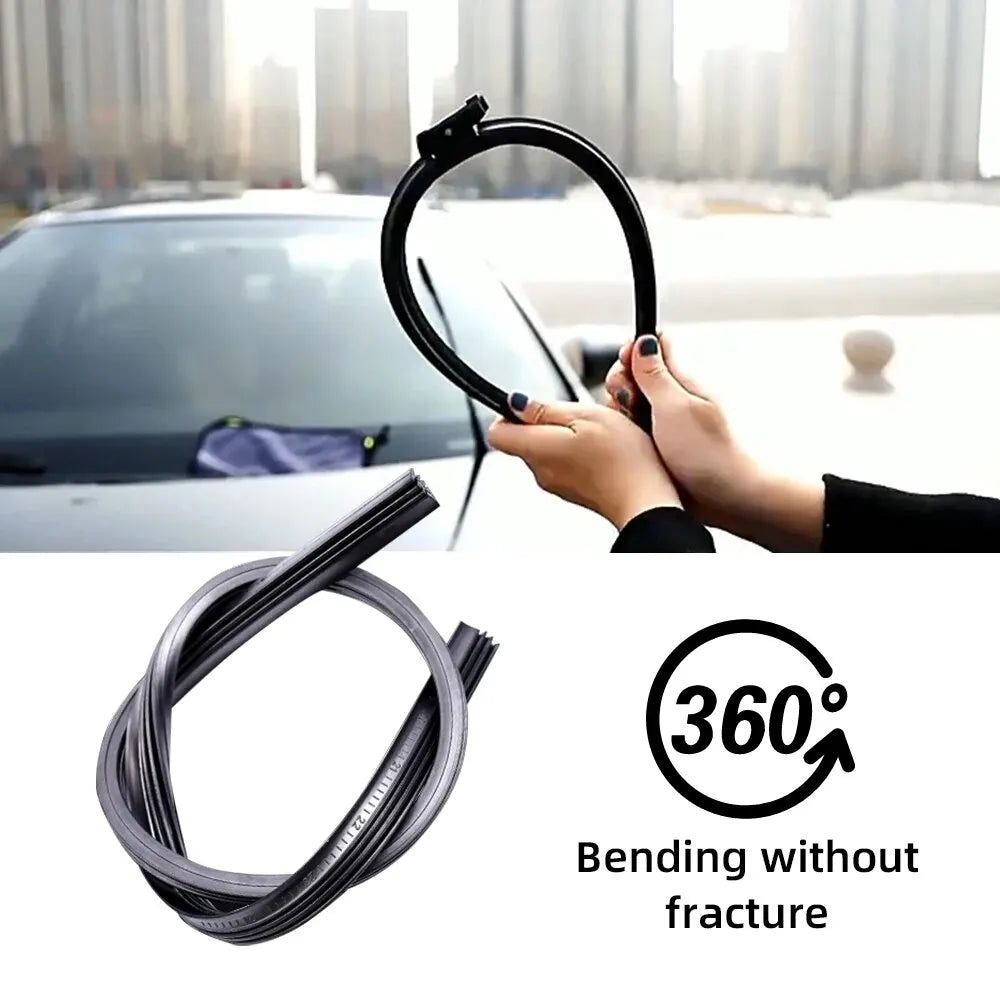 Universal Car Windshield Wiper Blades Double Layer Soft Rubber