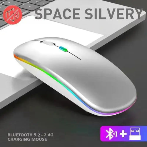 Wireless Mouse Gaming Mouse Backlight USB Compatible RGB Rechargeable
