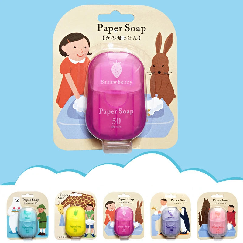 Box Disposable Soap Paper Travel Soap Paper Washing Hand Bath Clean