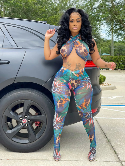 New Sexy Womens Printed Casual High Waist Soft Pants Ladies Active