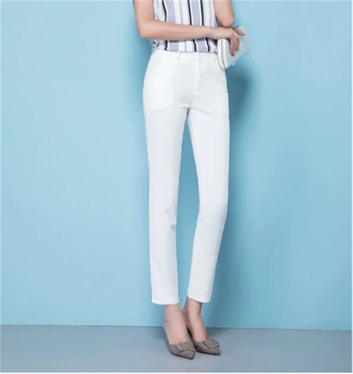 New Elegant Ladies OL Work Pantalones S-4xl Big Size Womens Formal