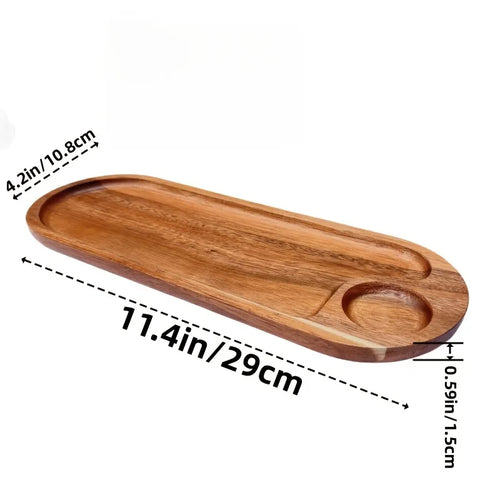 Japanese solid wood fruit plate factory wholesale wooden tray