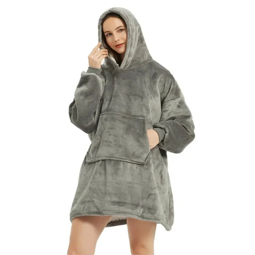 Winter Hoodies Sweatshirt Women Men Pullover Fleece Giant TV Oversized