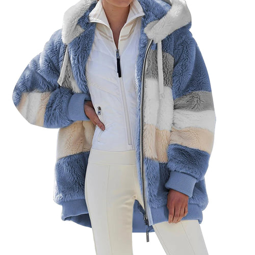 Oversized Jacket for Women Coat 2023 Autumn Winter Warm Plush Pocket