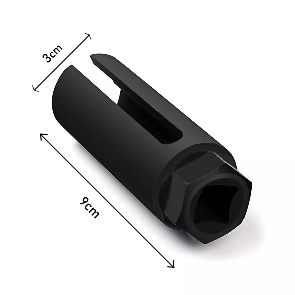 Black Narrow Mouth Oxygen Sensor Socket 22mm 1/2" Drive Sensing Socket