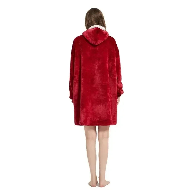 Winter Hoodies Sweatshirt Women Men Pullover Fleece Giant TV Oversized