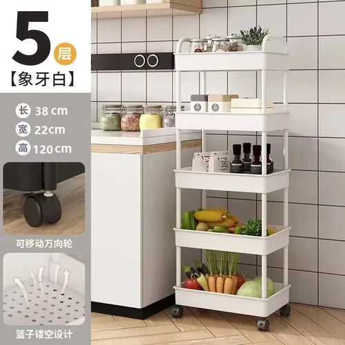 Multi-Layer Trolley Rack Kitchen Floor Bedroom Baby Snacks Mobile