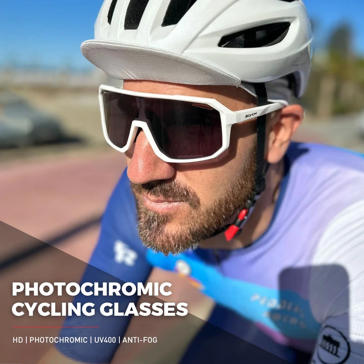 SCVCN Photochromic Cycling Sunglasses MTB Glasses Road Bike Cycling