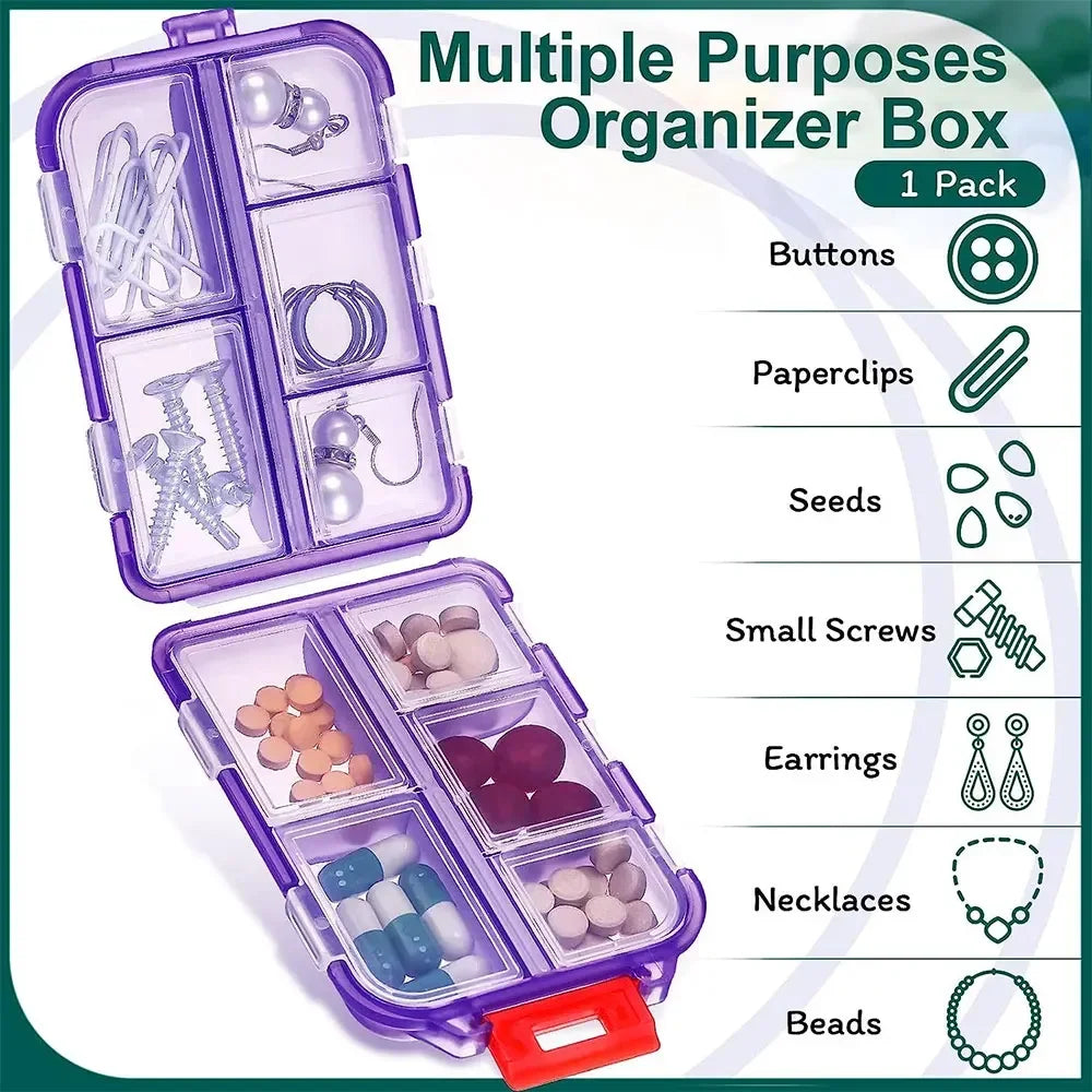 Travel Pill Organizer Portable Pocket Pharmacy Pill Box - Small Pill
