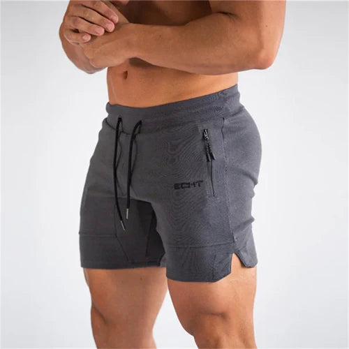 Men's Zip pocket sweatpants Fitness Gyms Shorts Men Summer Running