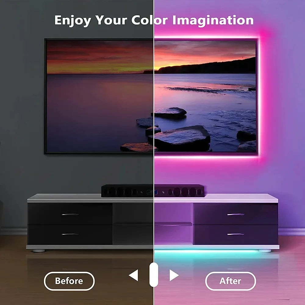 RGB 5050 Led Strip Lights with Remote Control Led Tape Flexible RGB