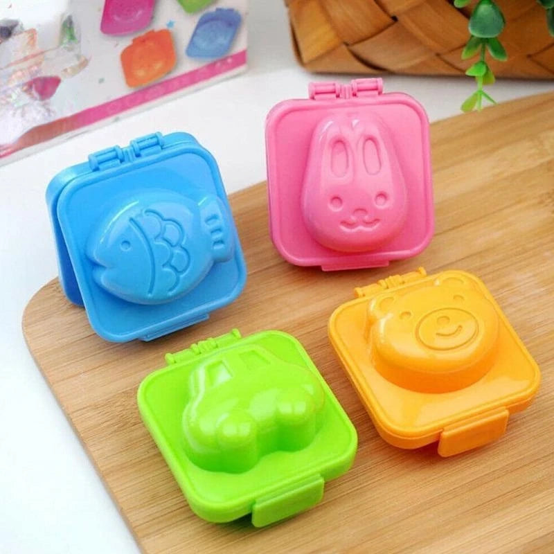 6Pcs/set Cartoon Rice Ball Mold Boiled Egg Mold Bento Maker Sushi