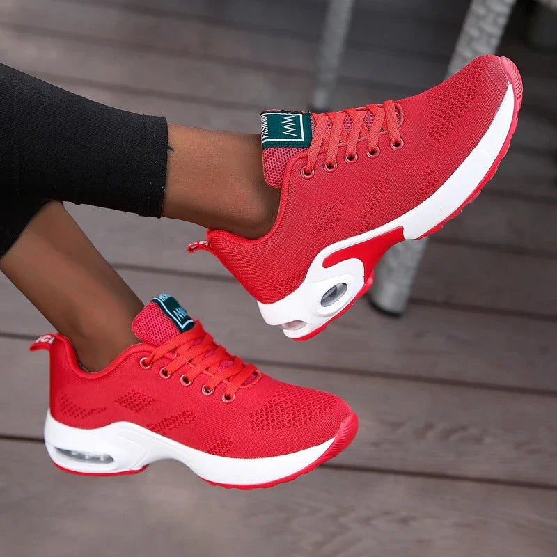 Women Casual Shoes Breathable Walking Mesh Flat Shoes Platform