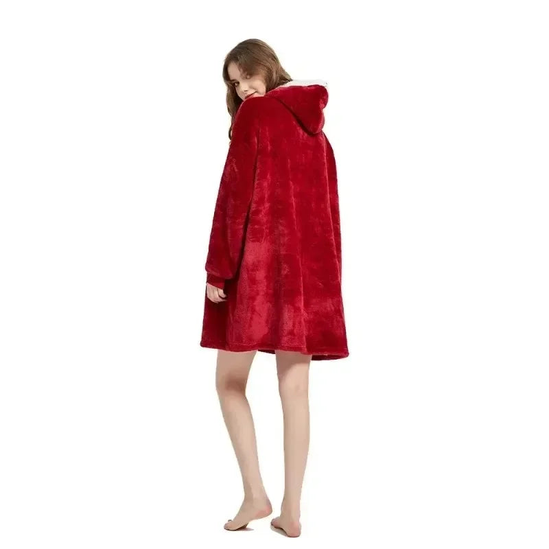 Winter Hoodies Sweatshirt Women Men Pullover Fleece Giant TV Oversized