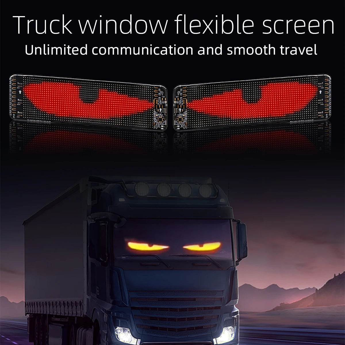 2024 Dynamic Devil's Eye Truck Windshield scrolling Advertising