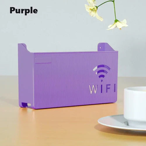 1 Pcs Wall Hanging Plastic Wireless Router Storage Box Cable Power