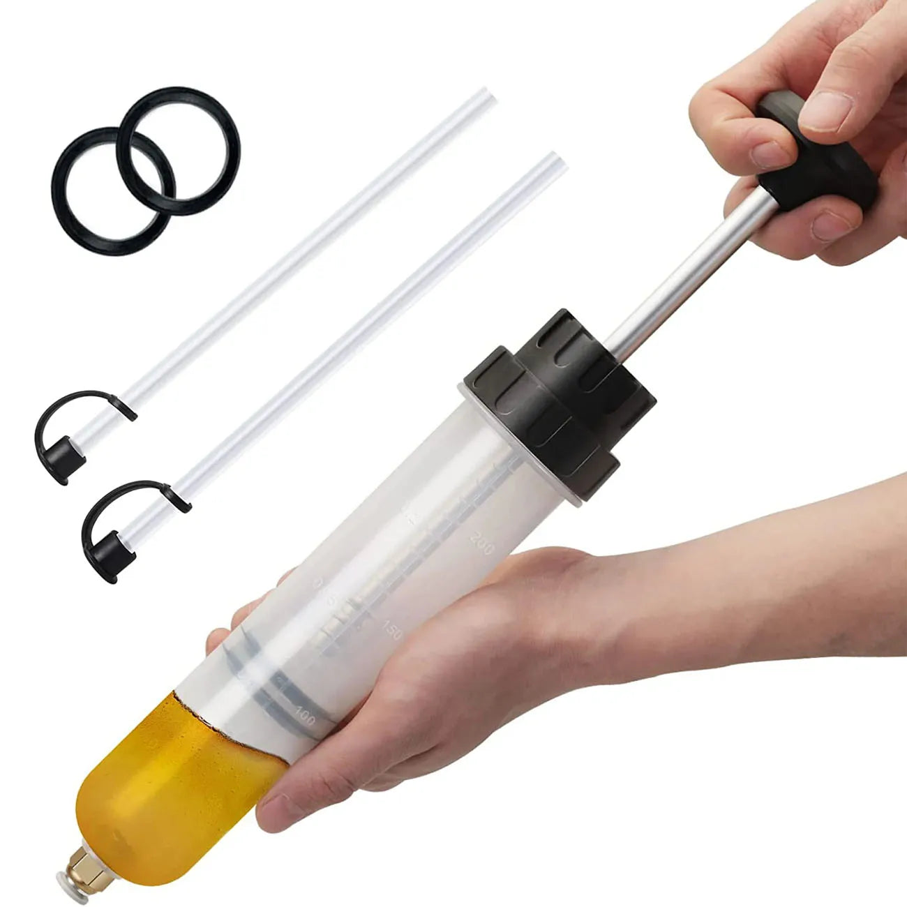 Universal Automotive Fluid Extractor Pump Oil Change Syringe with Hose