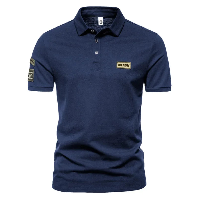 New Men Short Sleeve Tshirts Summer Breathable Embroidered Polo Shirt