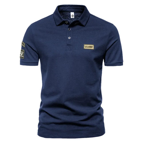 New Men Short Sleeve Tshirts Summer Breathable Embroidered Polo Shirt