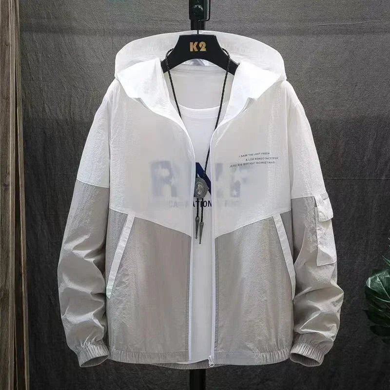 2025 Summer Skin Coats Men Ultra Light UV Sun Protection Big Size