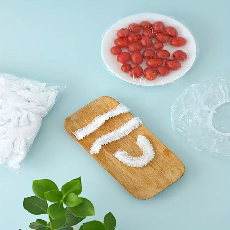 100/300pcs Food Storage Covers Home Foods Freshing Seal Elastic